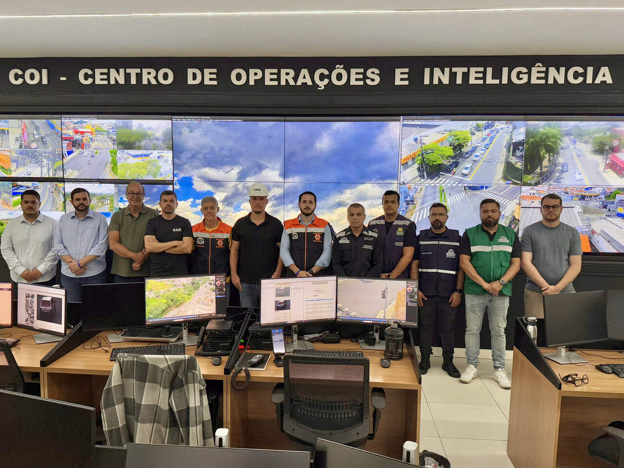 Lucas Sanches no Centro de Operações e Inteligência