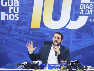 Notícias Lucas Sanches em coletiva de imprensa