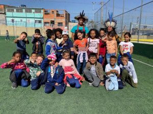 Alunos da EPG Edson Nunes Malecka indígenas