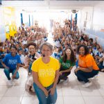 Alunos de escola participando de concertos didáticos em Guarulhos