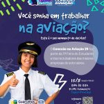Cartaz Feira do Estudante simulador de voo