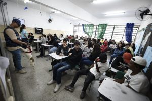 Alunos na escola