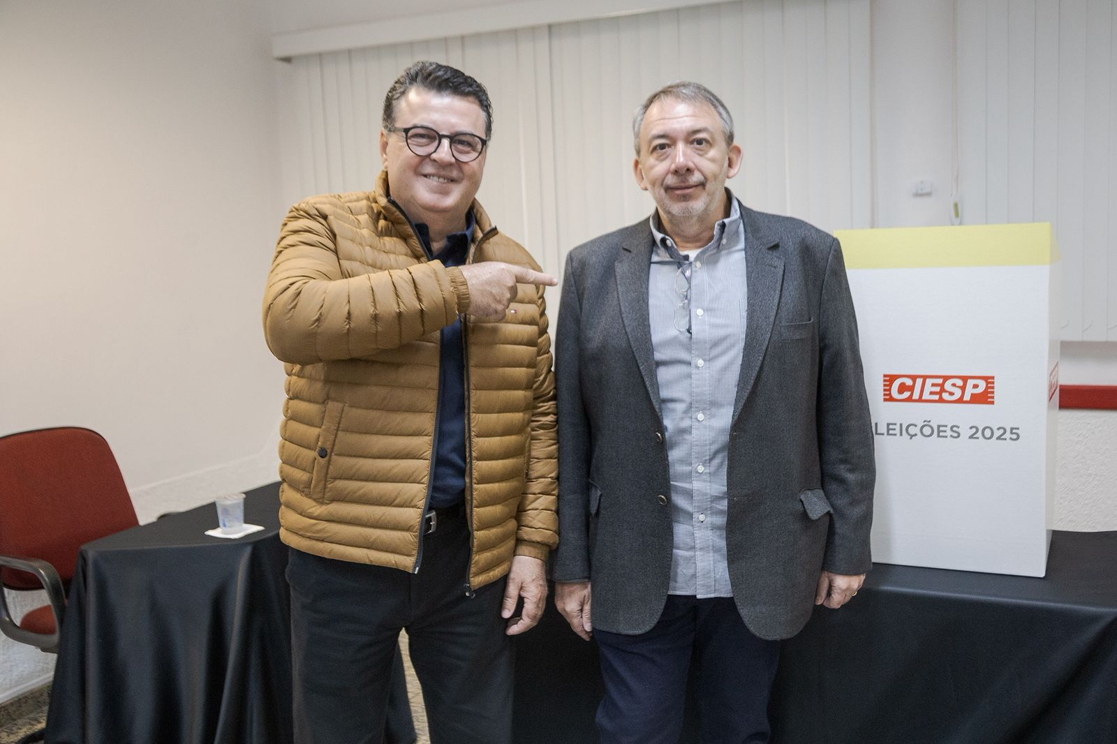 Maurício Colin e Sérgio Matos, do Ciesp Guarulhos