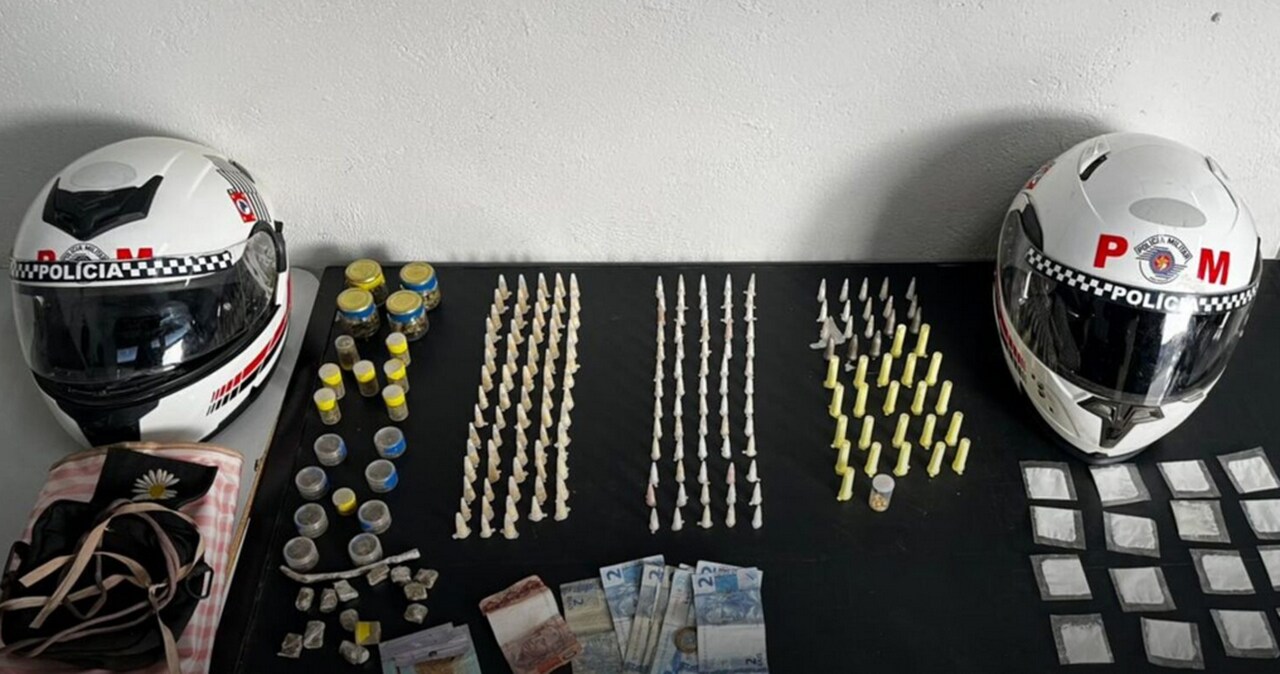 200 porções de drogas prontas para a venda