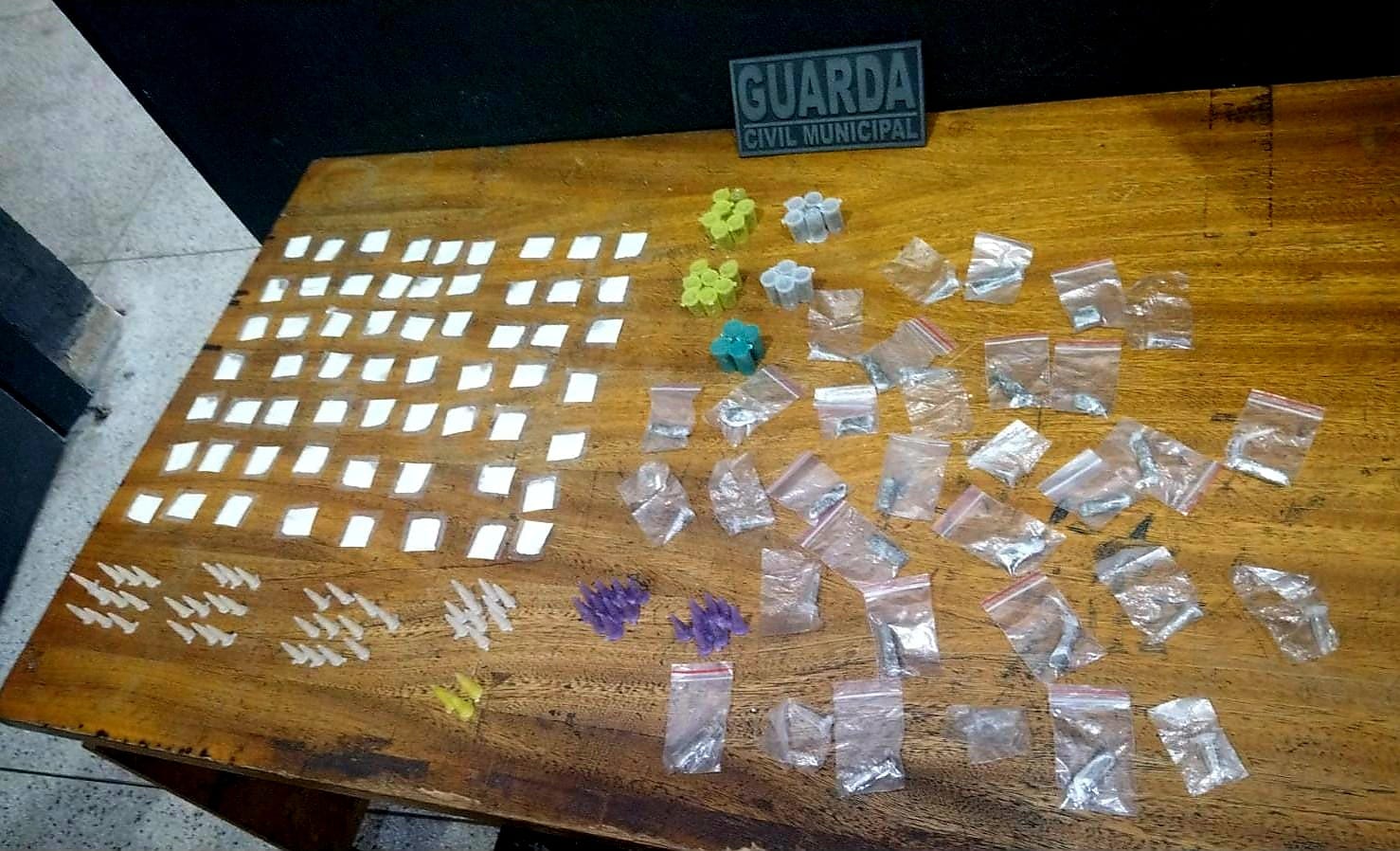 Entorpecentes apreendidos pela GCM