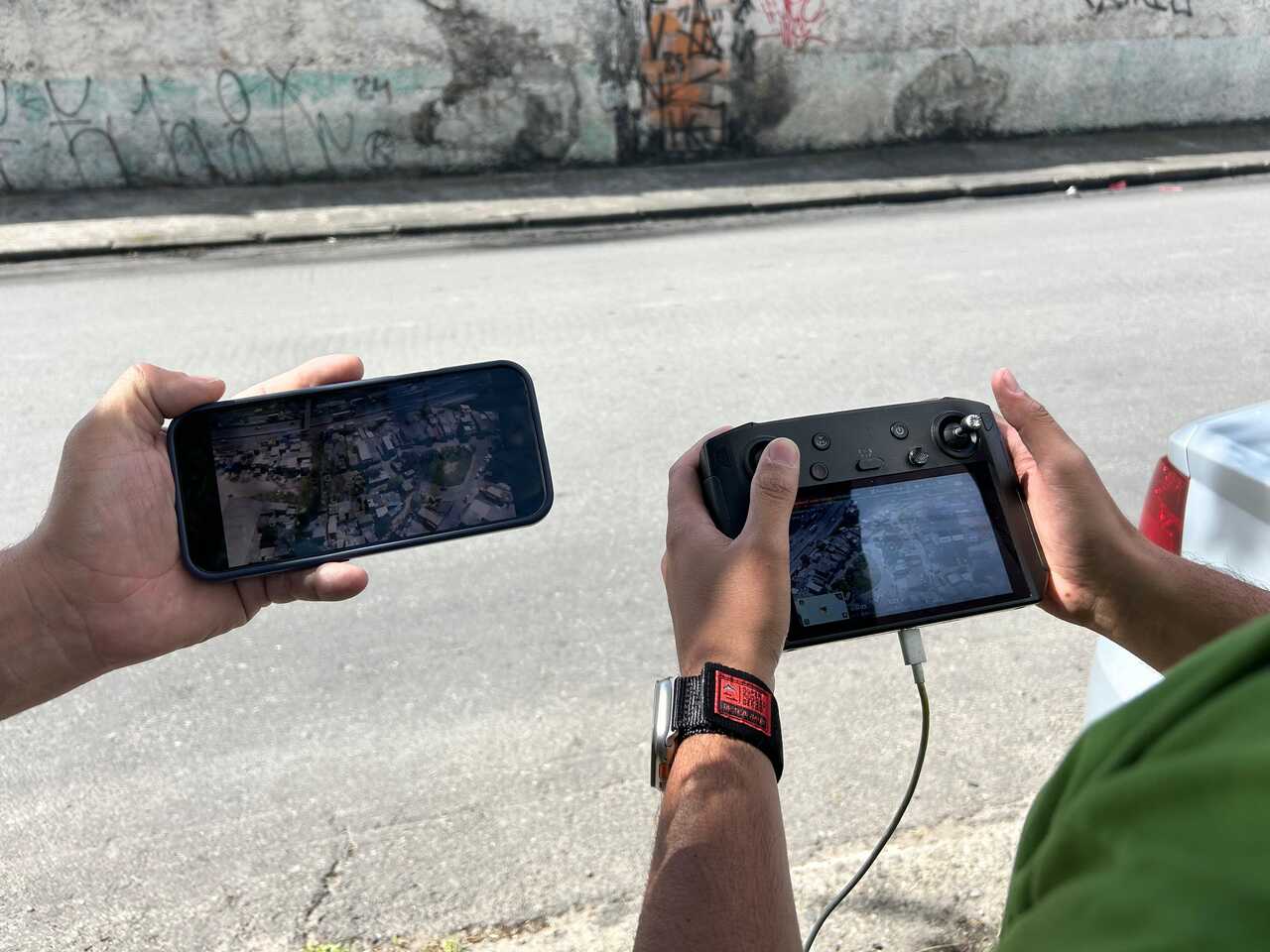 operação de drones