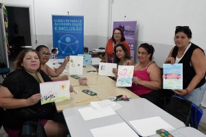 Arteterapia aquarela Mulheres de Fibra x fibromialgia