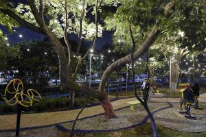 área de lazer na avenida Onze de Agosto
