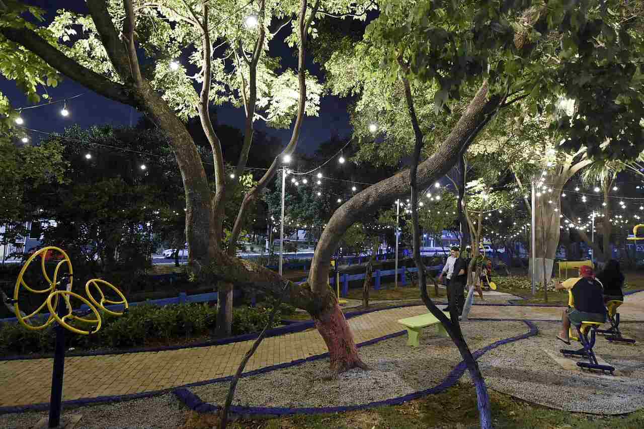 área de lazer na avenida Onze de Agosto