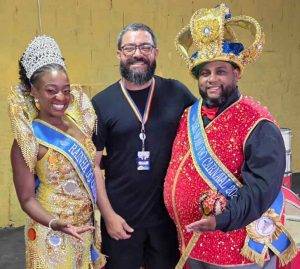 Domenica e Léo Mourão, da corte do Carnaval de Guarulhos