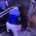 agreção a mulher em elevador