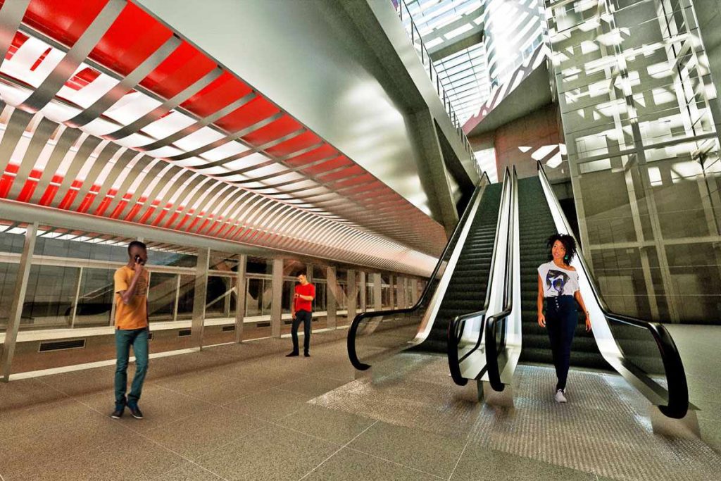 estação Paulo Freire do Metrô, simulação