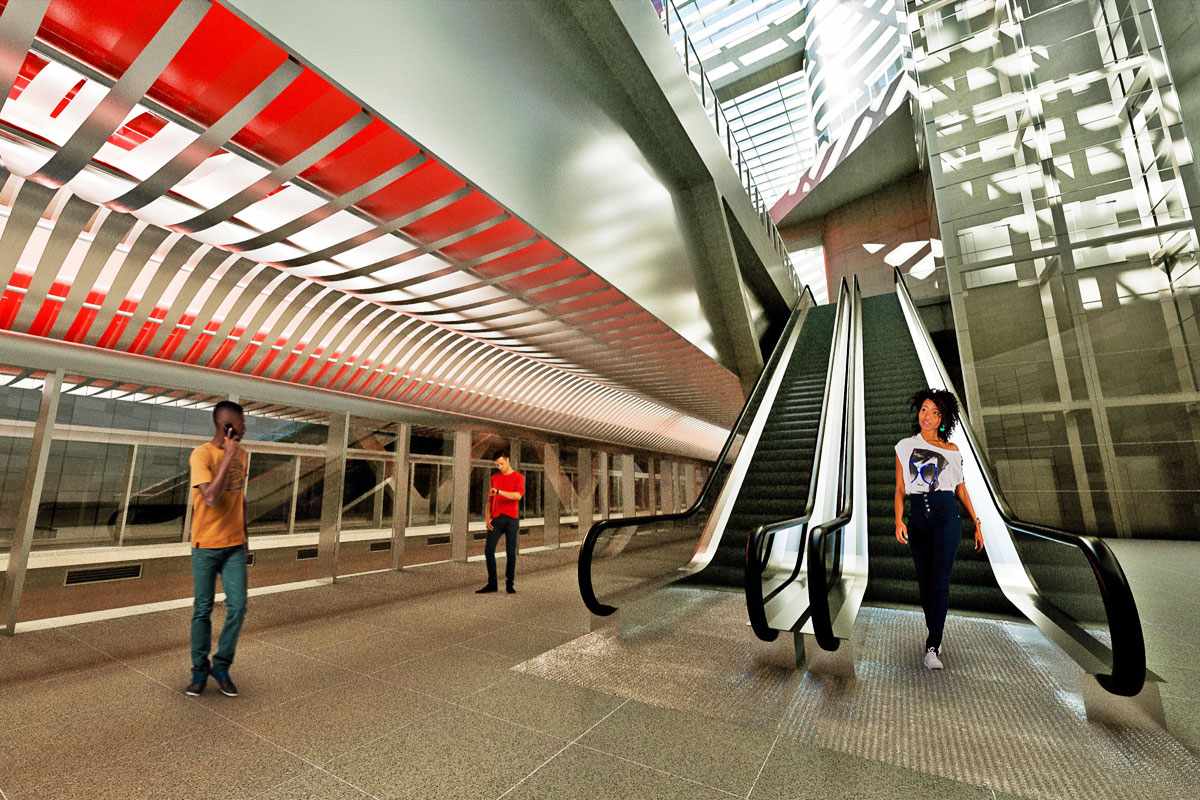 estação Paulo Freire do Metrô, simulação