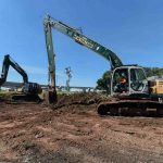 obras no Viaduto do Parque Cecap