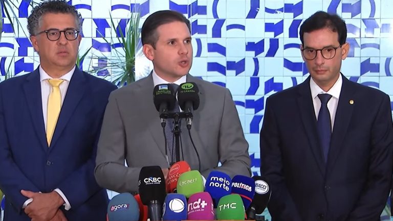 Alencar Santana, Hugo Motta e Leo Prates