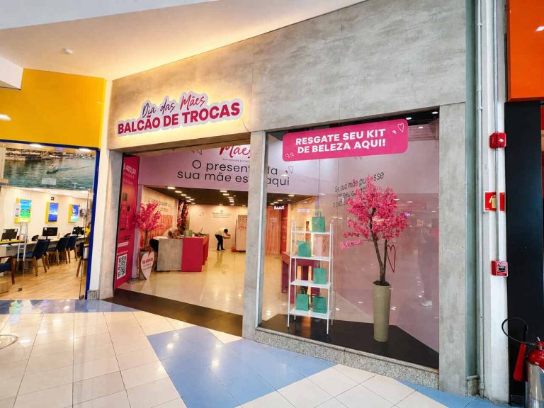 Balcão de trocas do Dia das Mães no Internacional Shopping