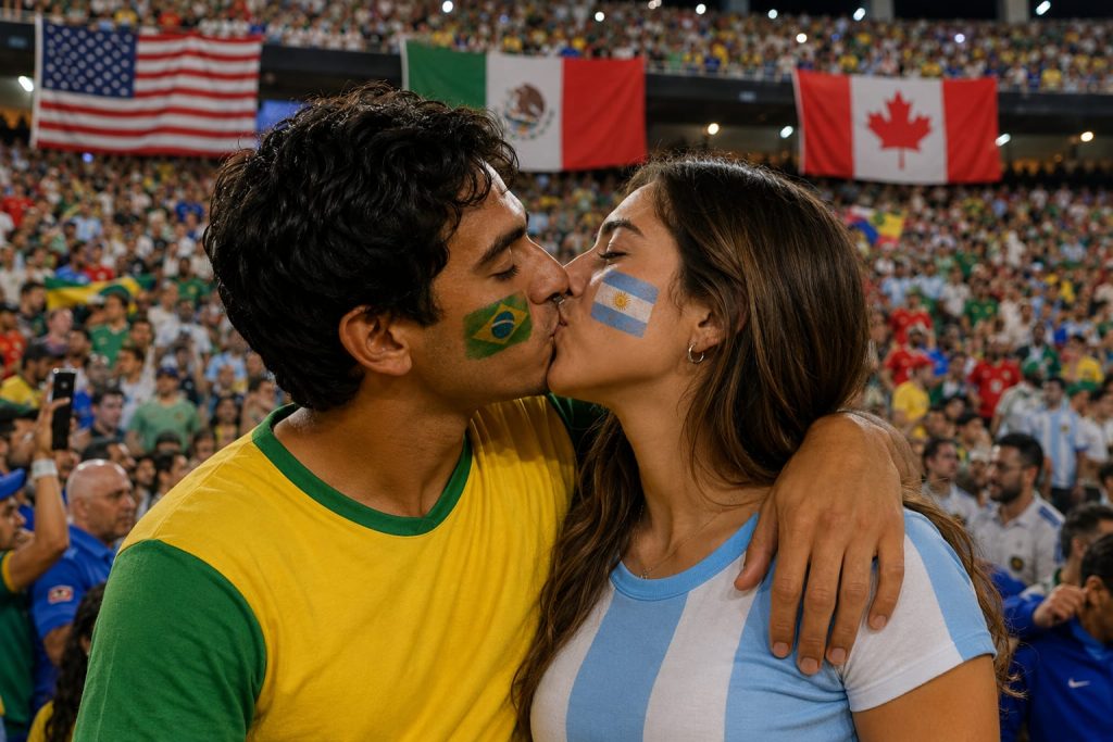 Torcedores do Brasil e Argentina