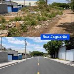 pavimentação da rua Jaguarão, na Cidade Industrial Satélite