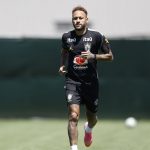 Neymar, em treino da Seleção Brasileira