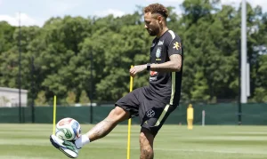 Neymar, treino da Seleção Brasileira
