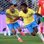 Vinícius Júnior comemora gol - Brasil x Marrocos - Copa