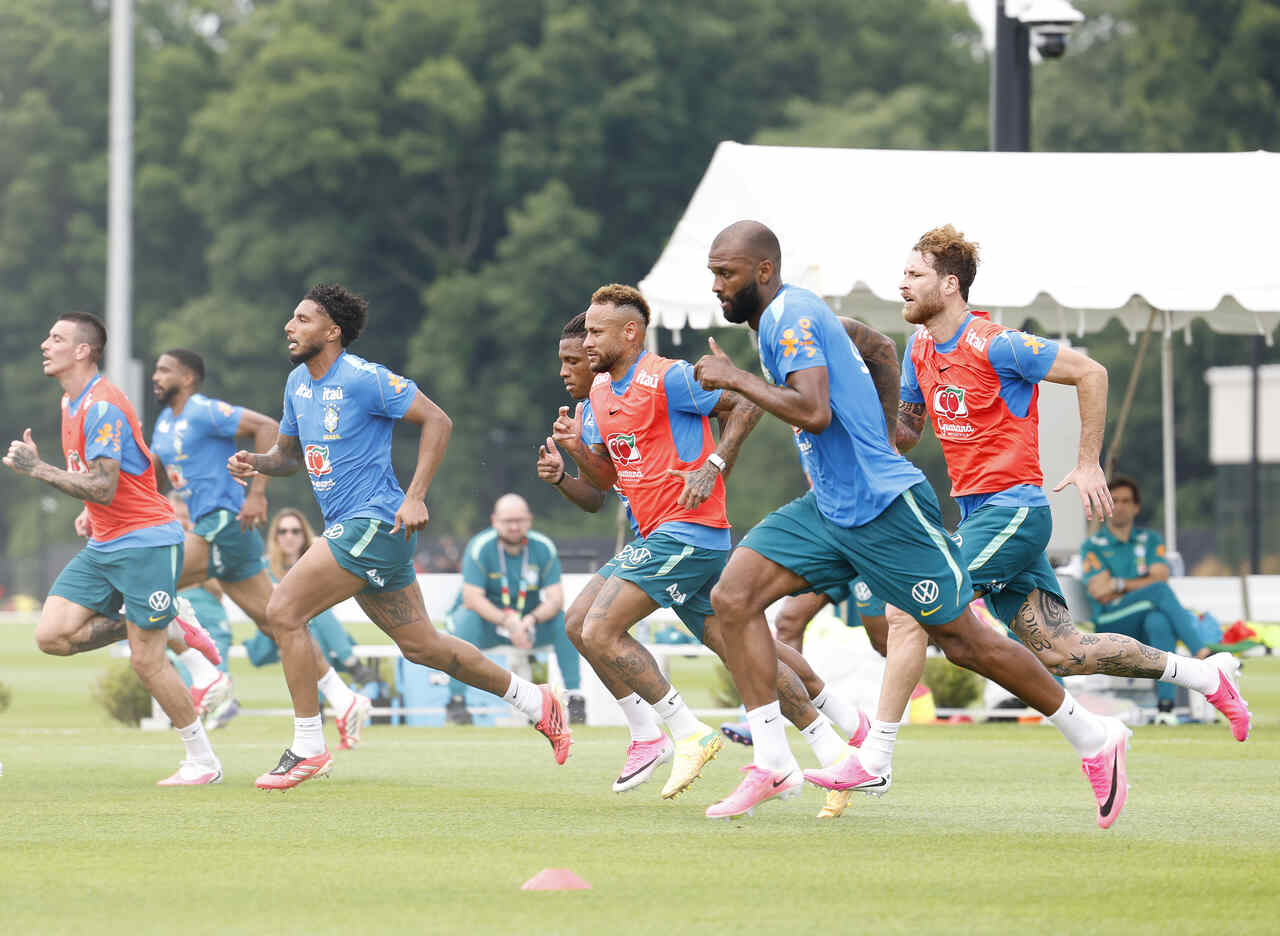 treino da Seleção Brasileira na Copa