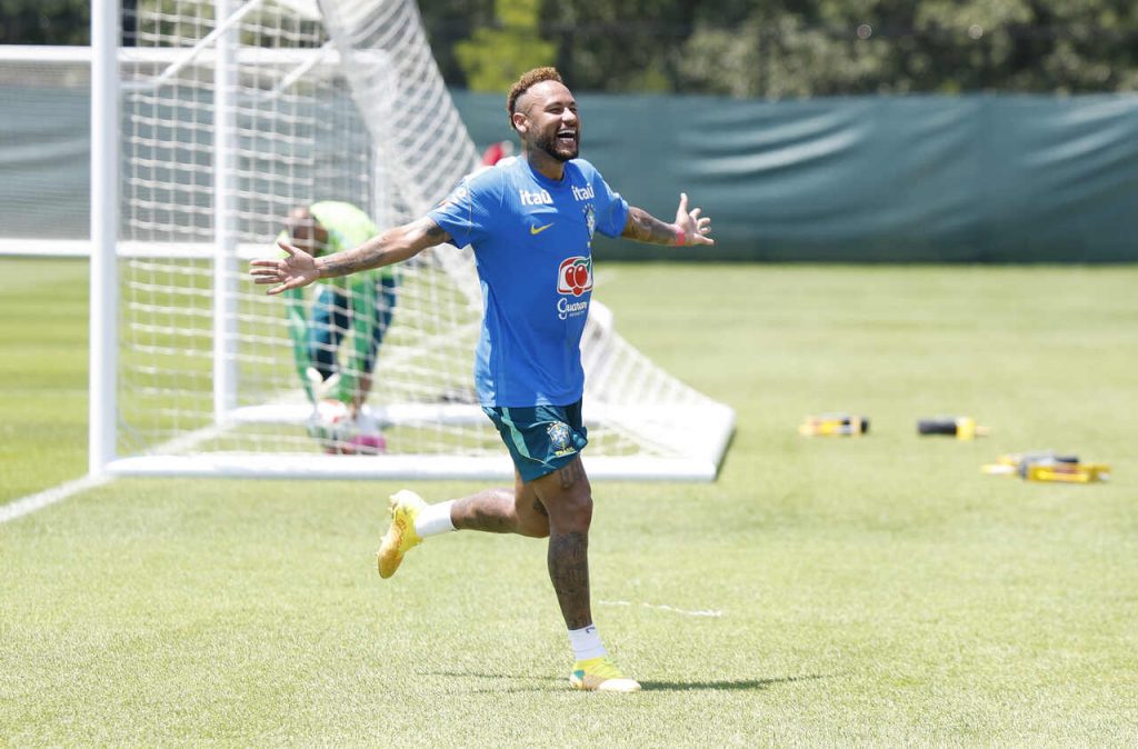 Neymar, treino da Seleção Brasileira