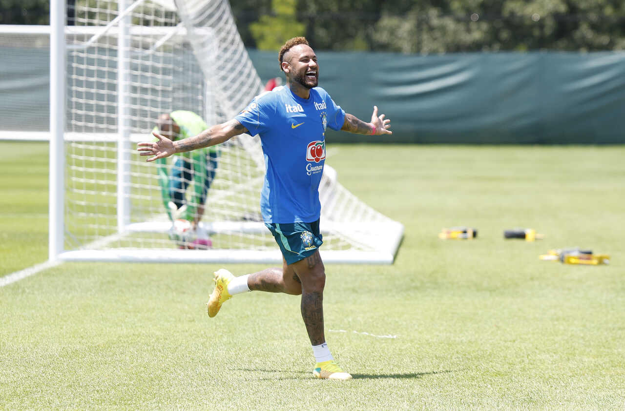 Neymar, treino da Seleção Brasileira