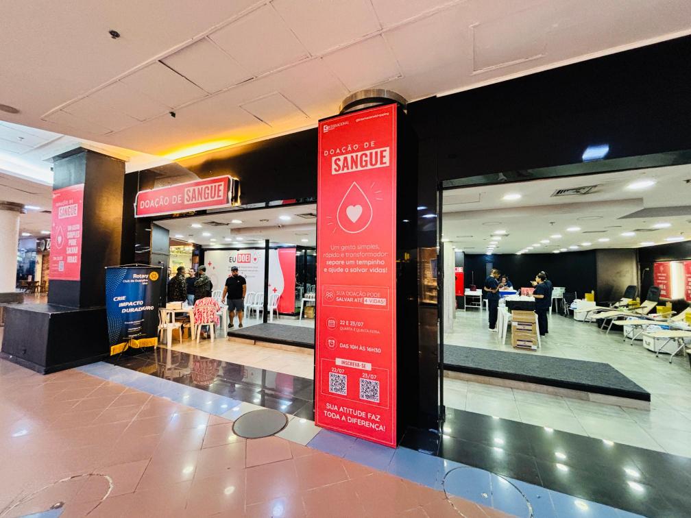 doação de sangue no Internacional Shopping