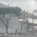 queda de muro após vendaval