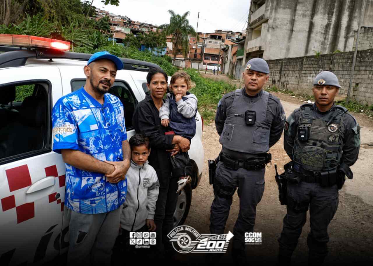crianças localizadas pela PM