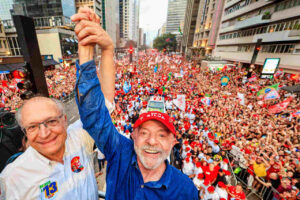 Lula e Alckmin em campanha